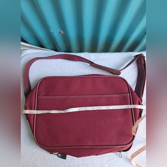 Samsonite Burgundy Zipped  Bag Carryon Tote - Picture 8 of 11
